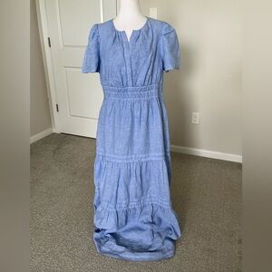 Quince Light Blue Maxi Dress